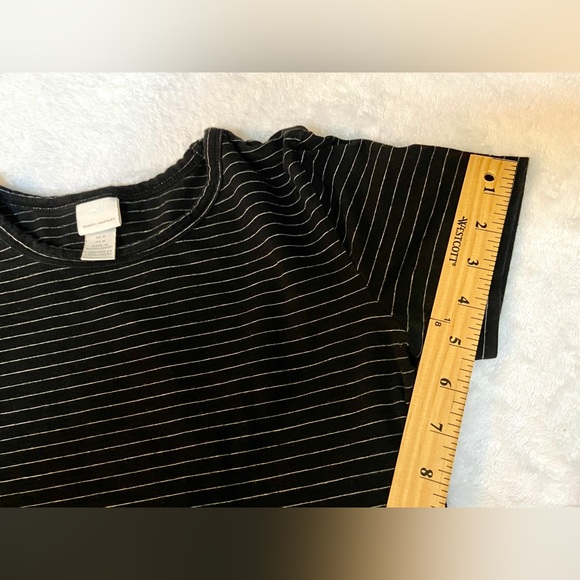 H&M Juniors Girls Black and White Striped Crew Neck Short Sleeve Tee T-Shirt - Picture 6 of 6